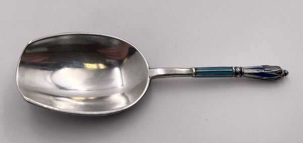I. Saltykov Russian Enamel & Silver Spoon from Late 19th Century