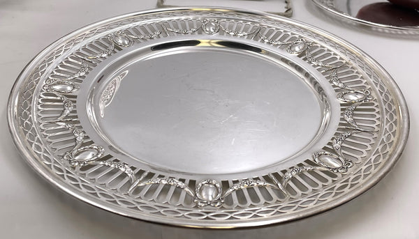 Gorham Durgin Set of 12 Sterling Silver Chargers / Plates and 12 Bread Plates from Early 20th Century