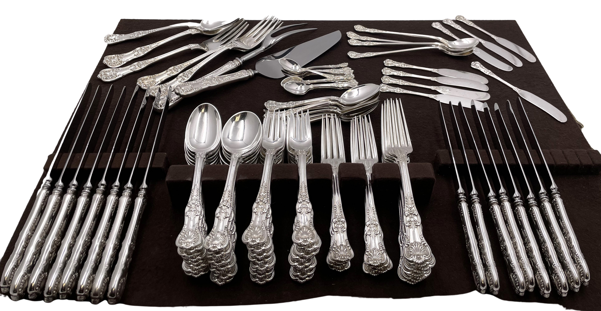 Tiffany & Co. Sterling Silver 98-Piece Flatware Set in English King Pattern