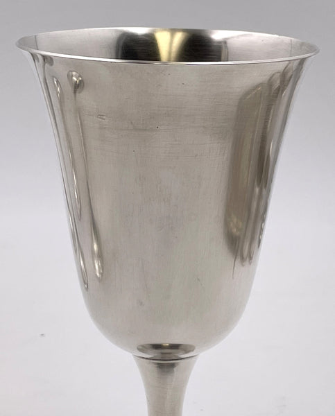 Gorham Sterling Silver Set of 8 Goblets #272 in Mid-Century Modern Style