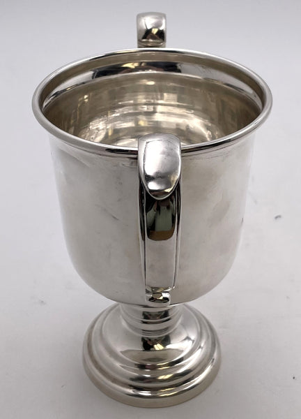 Cartier Sterling Silver Two-Handled Trophy Cup in Heavy Gage Handmade
