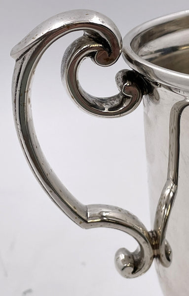Cartier Sterling Silver Two-Handled Trophy Cup in Heavy Gage Handmade