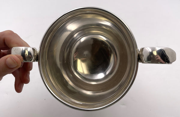 Cartier Sterling Silver Two-Handled Trophy Cup in Heavy Gage Handmade