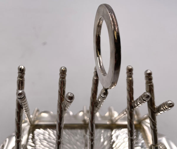 Silver Golf-Themed Novelty Toast Rack