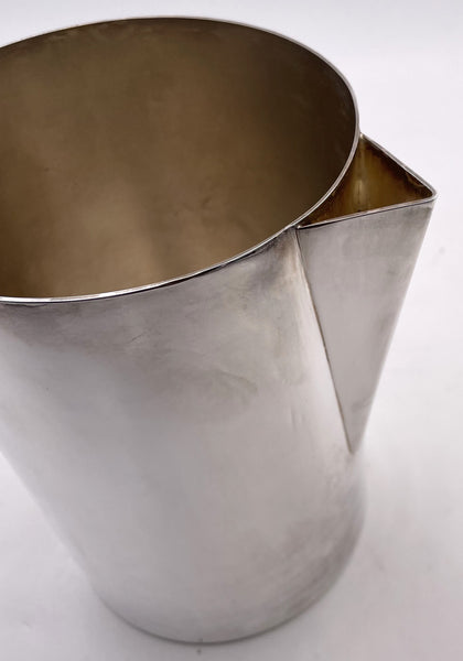 Calvin Klein Silver Pitcher in Mid-Century Modern Style