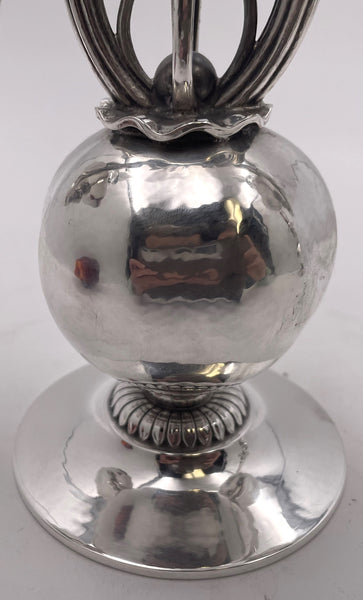 Pair of Georg Jensen Sterling Silver 2-Light Candelabra #324 Pomegranate