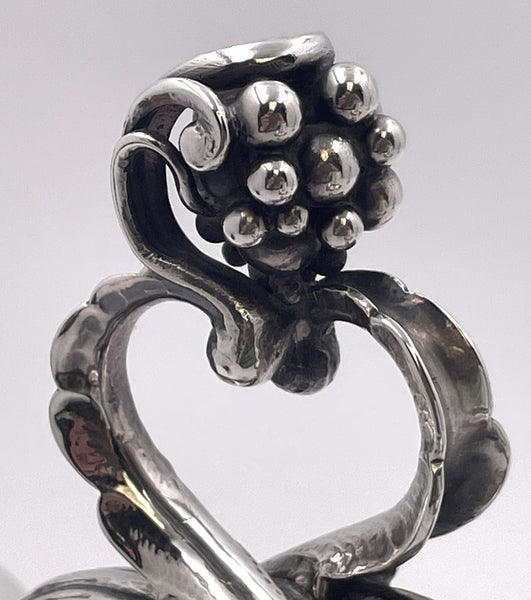 Pair of Georg Jensen Sterling Silver 2-Light Candelabra #324 Pomegranate