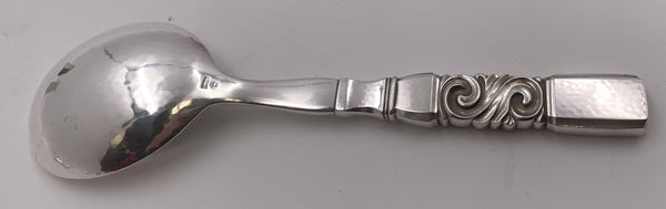 Georg Jensen Sterling Silver Salad Set in Scroll Pattern