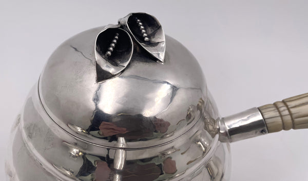 DeMatteo (?) Georg Jensen Blossom Style Sterling Silver 4-Piece Tea & Coffee Set