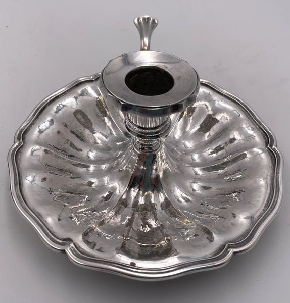 Buccellati Italian Sterling Silver Hammered Chamberstick