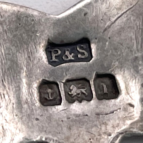 English Sterling Silver 1918 Necklace in Art Nouveau Style