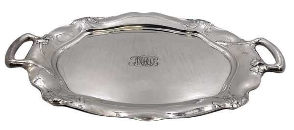 Gorham Martele 0.9584 Silver Tray from 1912 in Art Nouveau Style