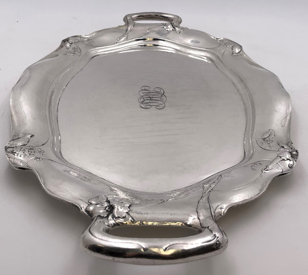 Gorham Martele 0.9584 Silver Tray from 1912 in Art Nouveau Style