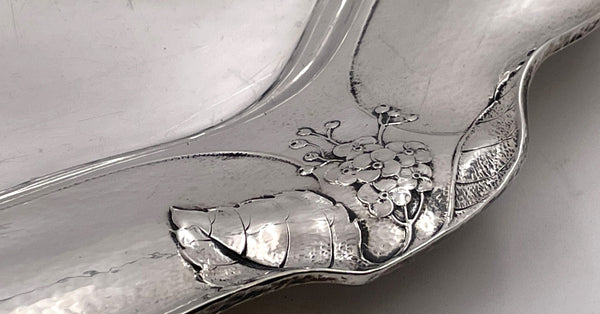 Gorham Martele 0.9584 Silver Tray from 1912 in Art Nouveau Style