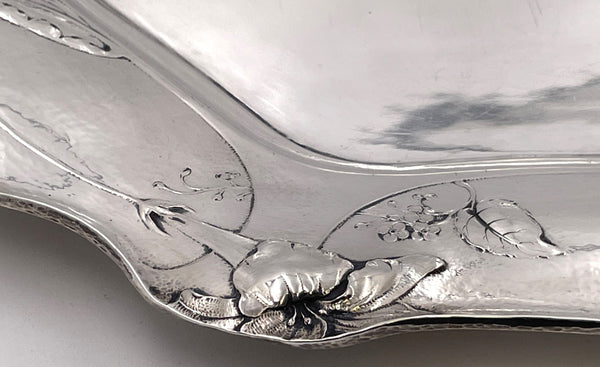 Gorham Martele 0.9584 Silver Tray from 1912 in Art Nouveau Style