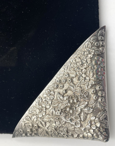 Jenkins & Jenkins Set of 4 Sterling Silver Repousse Blotter Corners