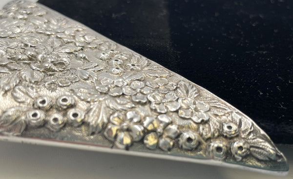 Jenkins & Jenkins Set of 4 Sterling Silver Repousse Blotter Corners