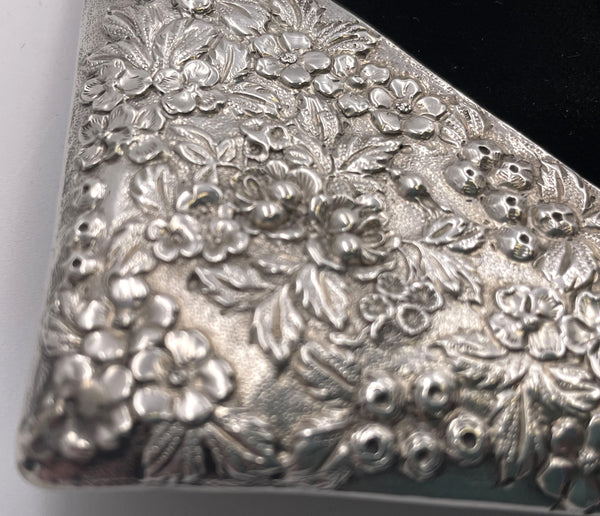 Jenkins & Jenkins Set of 4 Sterling Silver Repousse Blotter Corners