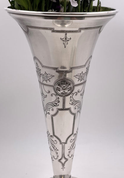 Black, Starr & Frost Sterling Silver Trumpet Vase