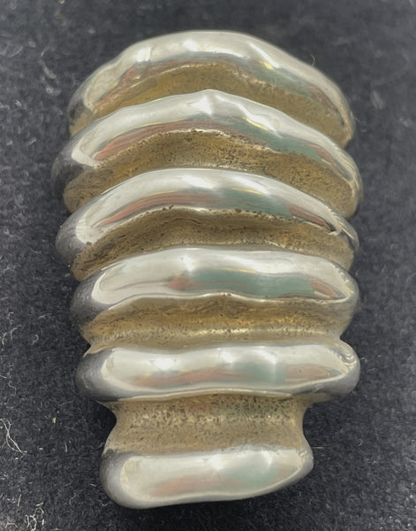Pair of Sterling Silver Earrings in Mid-Century Modern Style