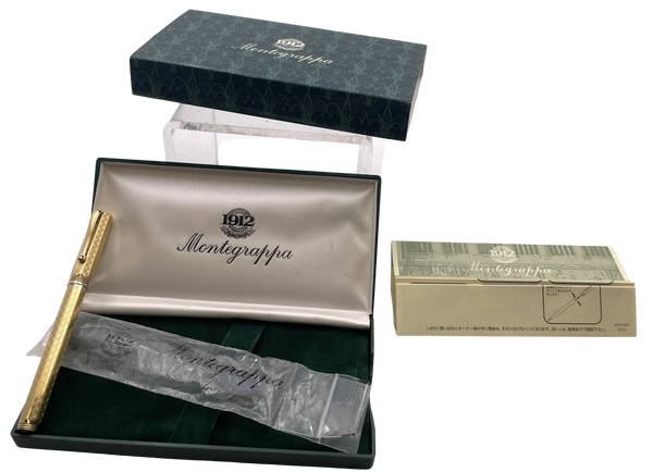 Montegrappa Rare Gilt Sterling Silver Reminiscence Fountain Pen