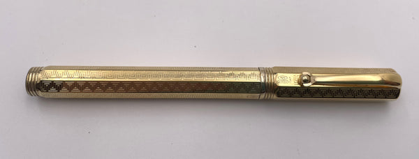 Montegrappa Rare Gilt Sterling Silver Reminiscence Fountain Pen