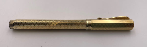 Montegrappa Rare Gilt Sterling Silver Reminiscence Fountain Pen