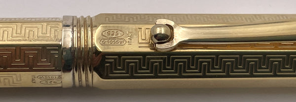 Montegrappa Rare Gilt Sterling Silver Reminiscence Fountain Pen