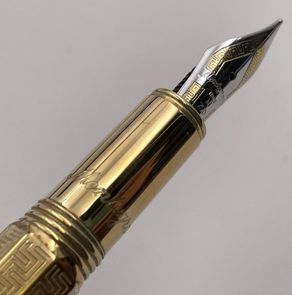 Montegrappa Rare Gilt Sterling Silver Reminiscence Fountain Pen