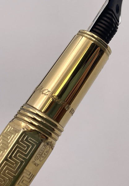 Montegrappa Rare Gilt Sterling Silver Reminiscence Fountain Pen