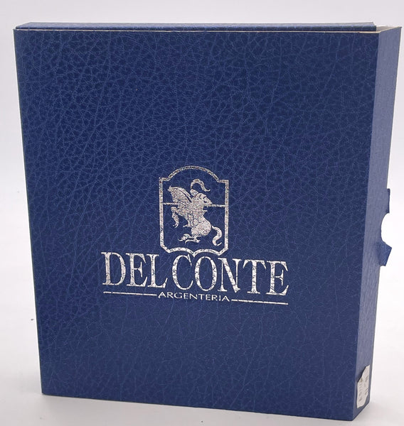 Pair of Del Conte Italian Sterling Silver Picture Frame in Mid-Century Modern Style