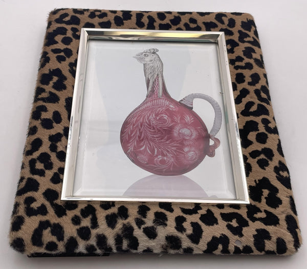 Del Conte Sterling Silver & Leopard Photo Frame New in Box