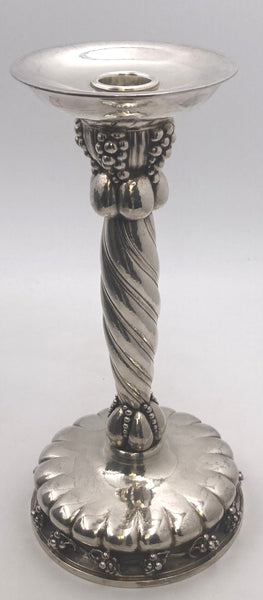 Georg Jensen Sterling Silver Monumental Grape Candlestick #264