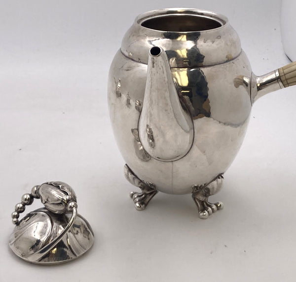 Georg Jensen Sterling Silver 5-Piece Blossom Tea and Coffee Set