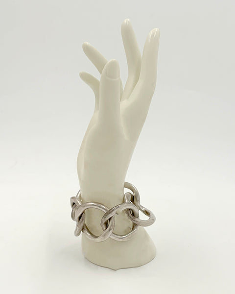 High-Quality Silver Bracelet with Geometric Design