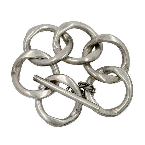 High-Quality Silver Bracelet with Geometric Design