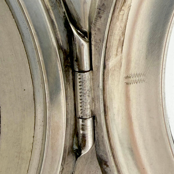 CE Keyser German Continental Silver Desk / Mantel Clock from Early 20th Century