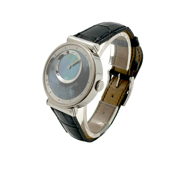 LADY blu "Atoll" Automatic stainless steel with  pastel-blue mother-of-pearl (MOP) background disc