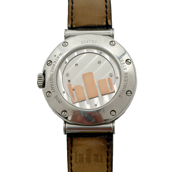 LADY blu "Atoll" Automatic stainless steel with  pastel-blue mother-of-pearl (MOP) background disc