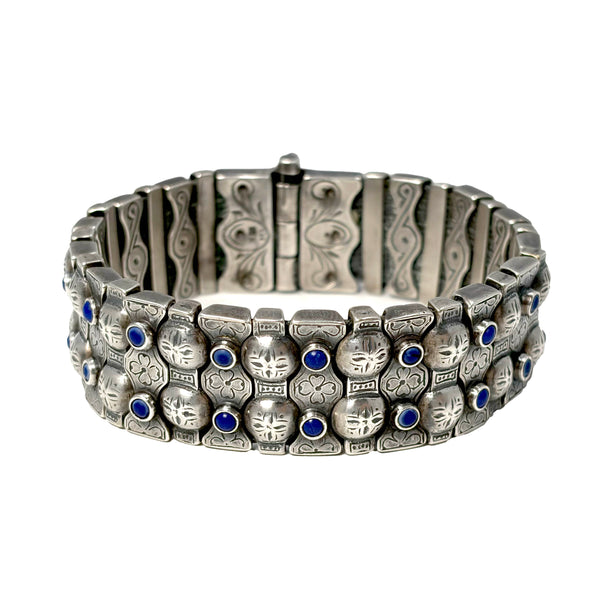 Sterling Silver & Lapis Lazuli Bracelet