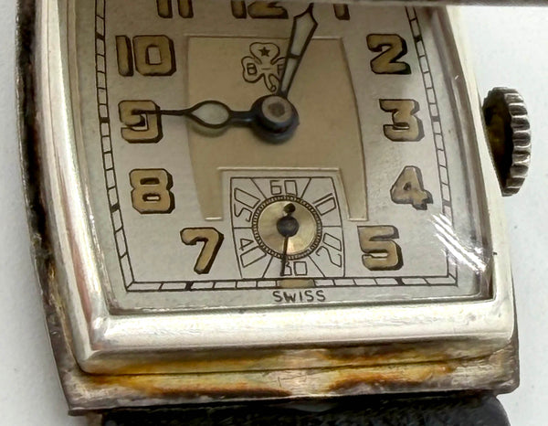 Sir Baden Powell Boy Scout Founder Be Prepared Swiss Silver Watch With Leather Band