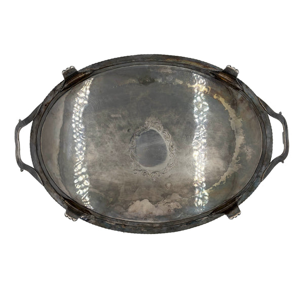 John Mewburn English Sterling Silver Georgian Tray from 1814