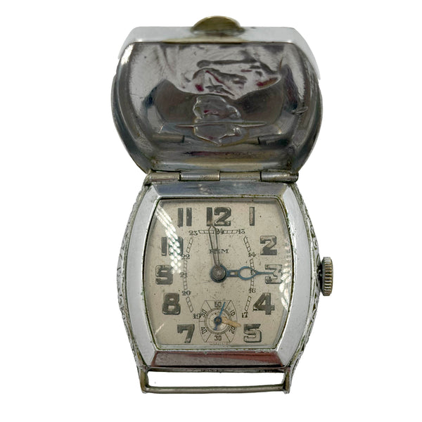 Lord Baden-Powell Boy Scout Founder Be Prepared Silver Swiss Watch