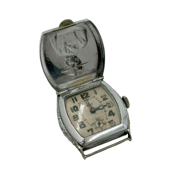 Lord Baden-Powell Boy Scout Founder Be Prepared Silver Swiss Watch