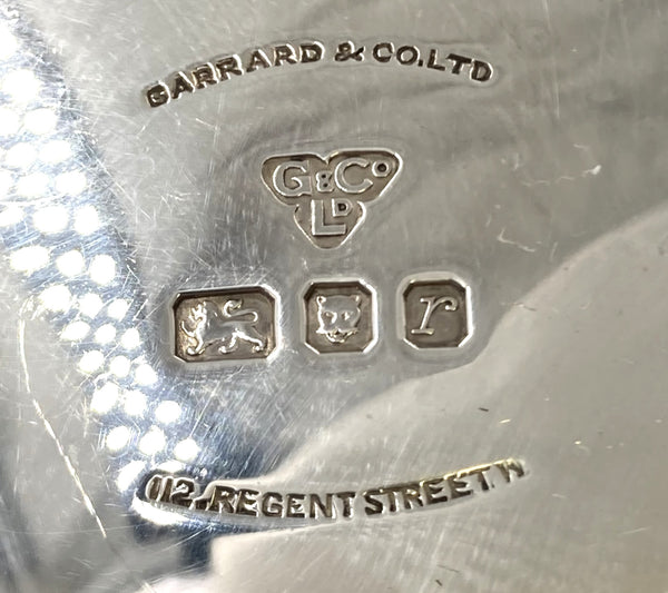 Garrard Sterling Silver Dinner Suite of Salts, Pots, Sauce Boats Kings Pattern