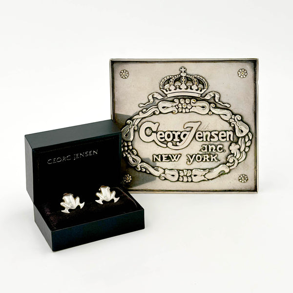 GEORG JENSEN Sterling Silver Cufflinks Frog Shape