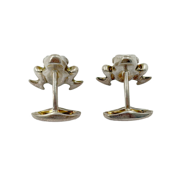 GEORG JENSEN Sterling Silver Cufflinks Frog Shape