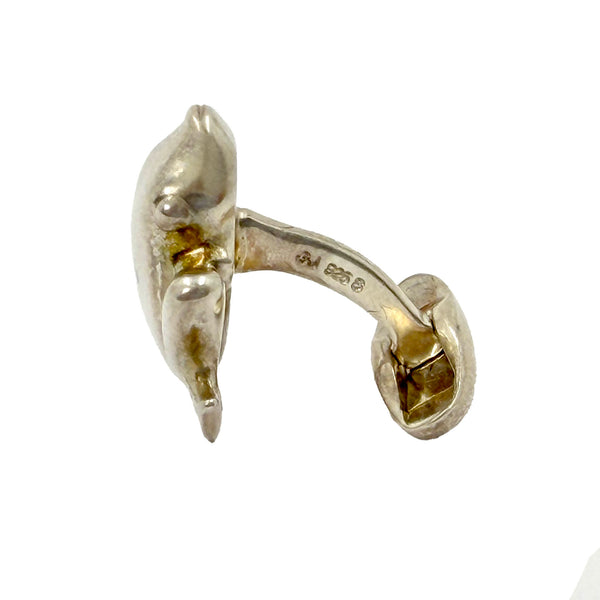 GEORG JENSEN Sterling Silver Cufflinks Frog Shape