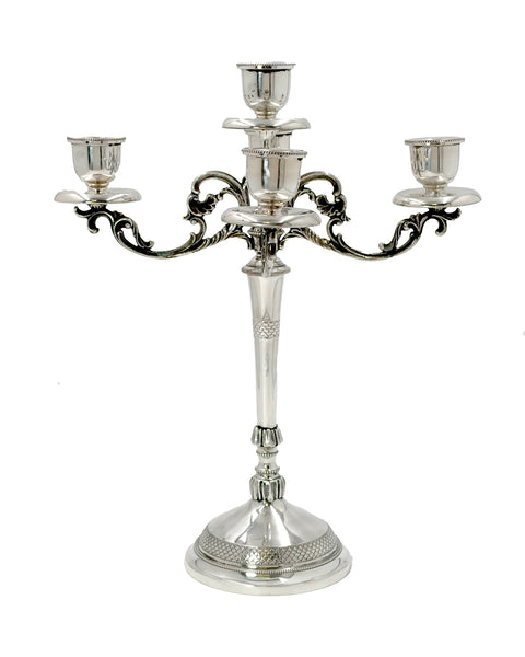 Pair of Italian Silver 5-Light Candelabra