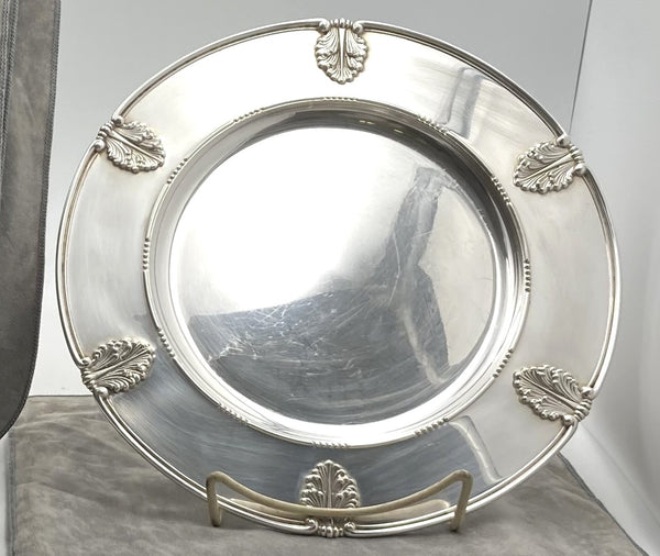 Rare Gianmaria Buccellati Set of 8 Sterling Silver Chargers in Laura Pattern